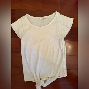 Boucle Madewell Tie Front Blouse Shirt Size S